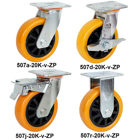 PU Wheels - 507-20K-v-ZP