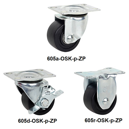 尼龍設備腳輪 - 605-OSK-p-ZP