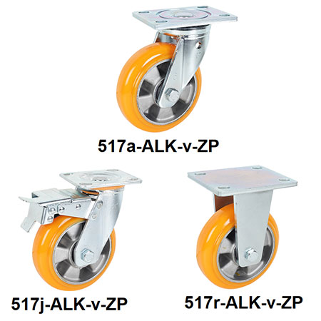 عجلات PU الثقيلة - 517-ALK-v-ZP