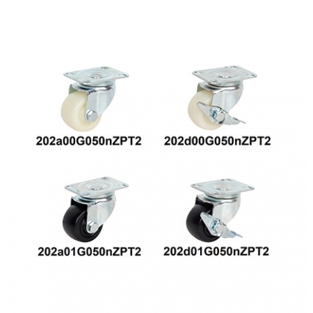 ছোট প্লেট Casters - 202-00(01)G-n-ZP