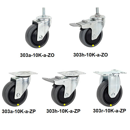 Conductive Casters - 303-10K-a-ZP(ZO)