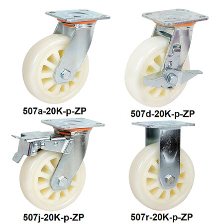 Nylon Wheels - 507-20K-p-ZP