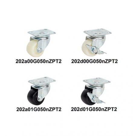 Small Plate Casters - 202-00(01)G-n-ZP