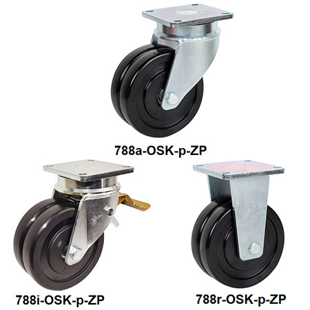 Double Wheel Casters - 788-OSK-p-ZP