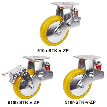 Spring Loaded Casters - 510-STK-v-ZP