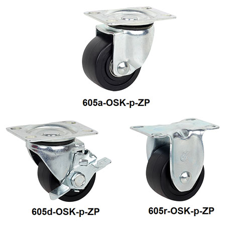 Roda De Nylon - 605-OSK-p-ZP